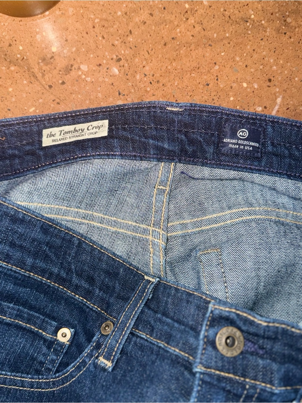 AG Adriano Goldschmied The Tomboy Crop Relaxed Straight Crop Jeans 29R USA - Picture 4 of 4